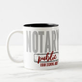 Notary Public Loan Signing Agent Customized Two-Tone Coffee Mug (Left)