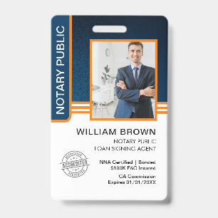 Notary Public Loan Signing Agent ID Badge