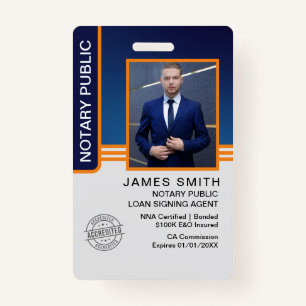 Notary Public Loan Signing Agent ID Badge