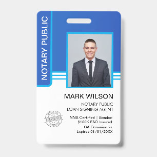 Notary Public Loan Signing Agent ID Badge