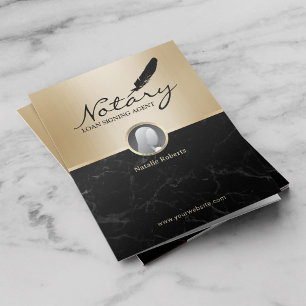 Notary Public Loan Signing Agent Modern Gold Photo Pocket Folder