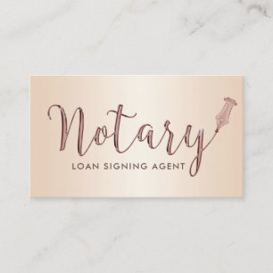 Notary Public Loan Signing Agent Modern Pearl Business Card