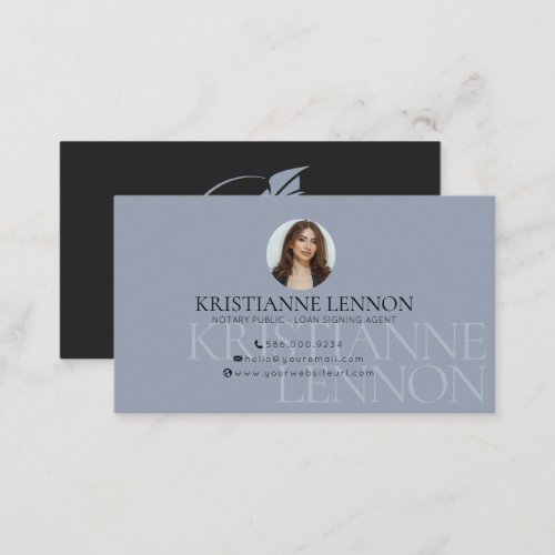 Notary PublicLoan Signing Agent _ Modern Photo Business Card