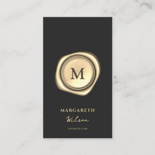 Notary Public Loan Signing Agent Monogram Business Card