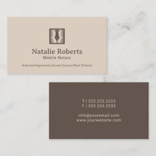 Notary Public Loan Signing Agent Pen Nib Logo Business Card