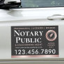 Notary Public Loan Signing Agent Rose Gold Gray Car Magnet