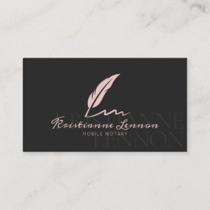 Notary Public - Loan Signing Agent - Sleek Modern Business Card
