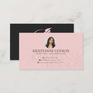 Notary Public - Loan Signing Agent - Sleek Photo Business Card