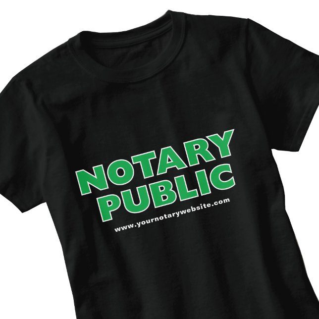 Notary Public Loan Signing Agent Website Green T-Shirt (Creator Uploaded)