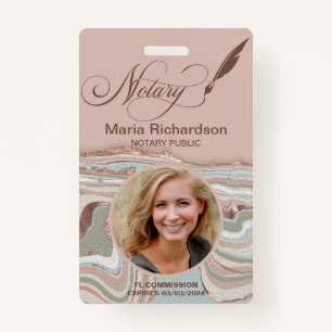 Notary public Loan Signing Photo Name Badge