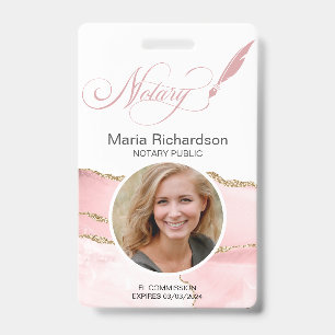 Notary public Loan Signing Photo Name Badge