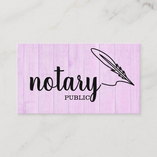 Notary Public Loan Singing Agent Script Plain  Business Card (Front)