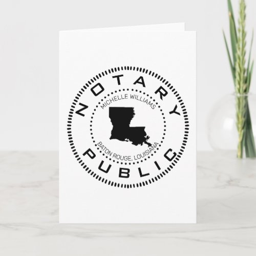 Notary Public Louisiana Card