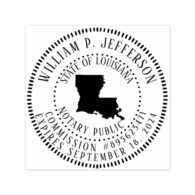 Notary Public Louisiana Self Inking Stamp Zazzle 6776