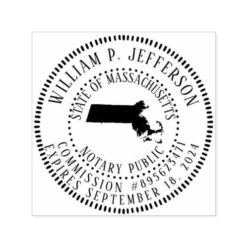 Notary Public Massachusetts Self_inking Stamp