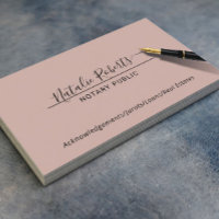 Notary Public Minimalist Script Dusty Rose