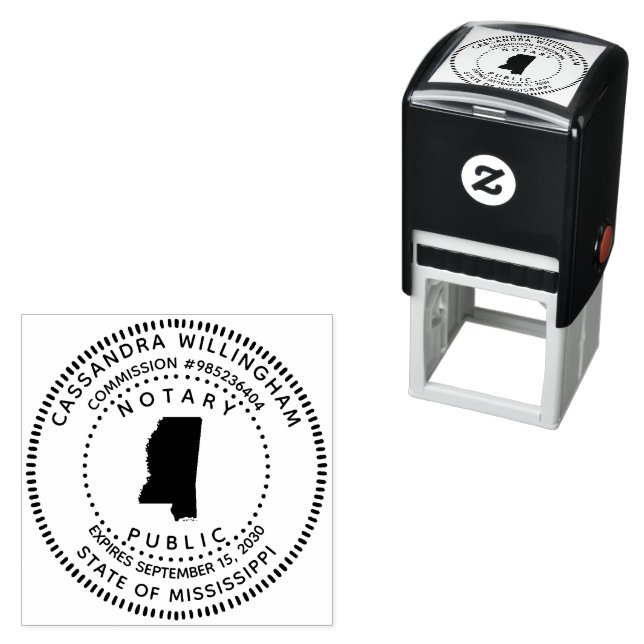 Notary Public Mississippi Self-inking Stamp (In Situ)