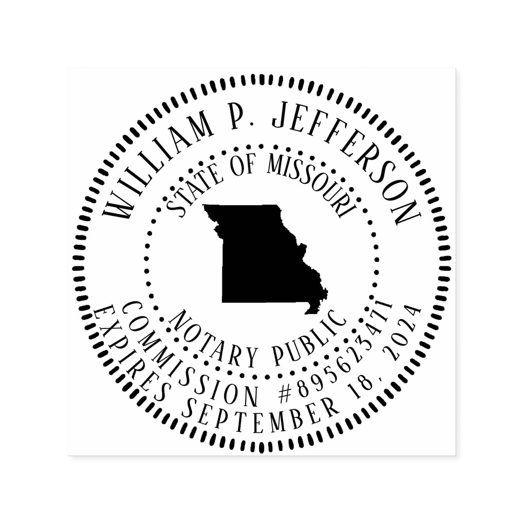 Notary Public Missouri Self-inking Stamp | Zazzle