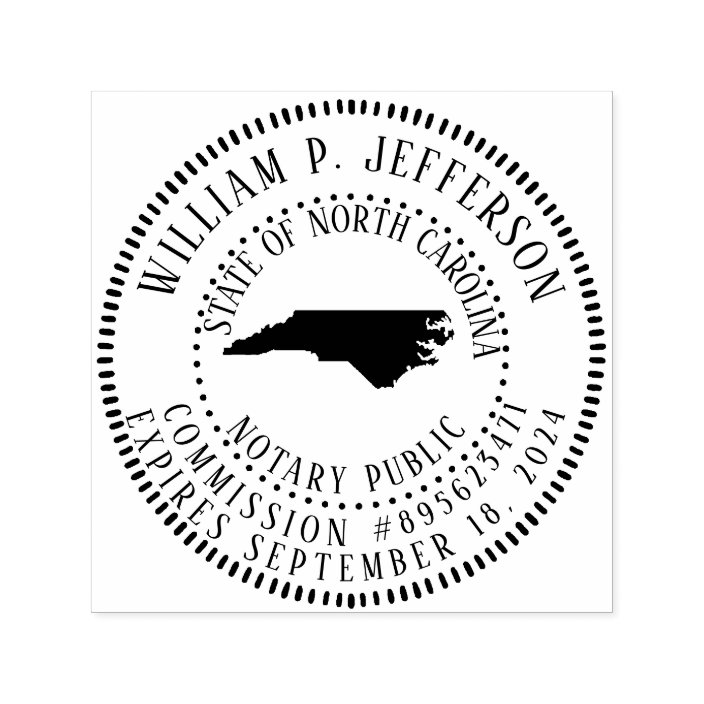 Notary Public North Carolina Self Inking Stamp 8205