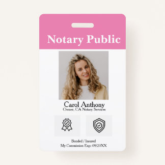 Notary Public / Notary Signing Agent ID Badge