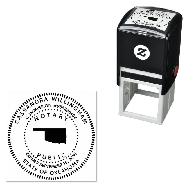 Notary Public Oklahoma Self-inking Stamp (In Situ)