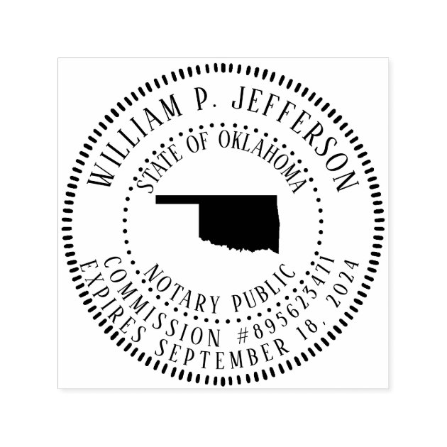 Notary Public Oklahoma Self inking Stamp Zazzle