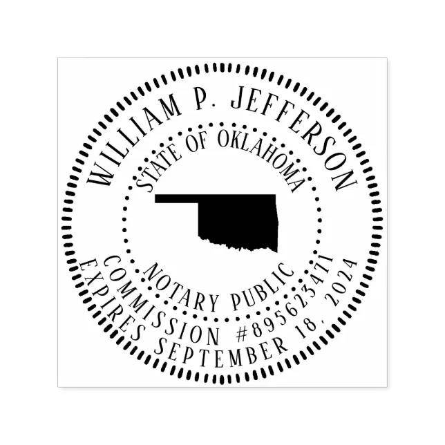 Notary Public Oklahoma Self Inking Stamp Zazzle 5498