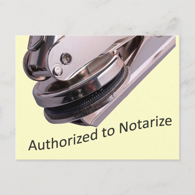Notary Public Postcard (Front)