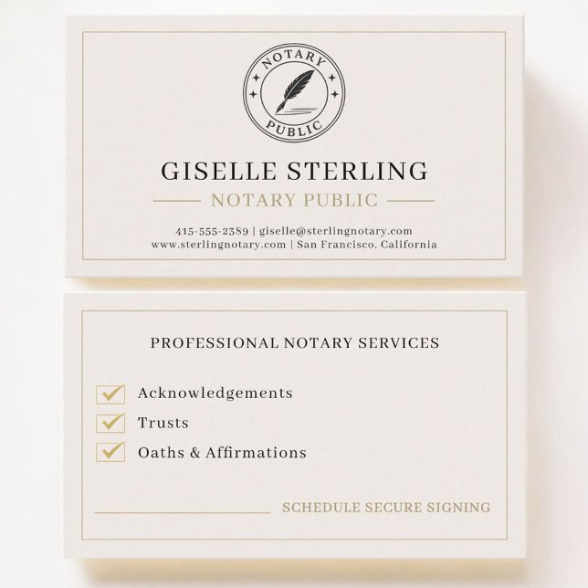 Notary Public Professional Business Card (Creator Uploaded)