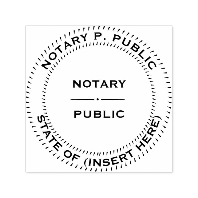 Notary Public round line divider Self-inking Stamp (Design)