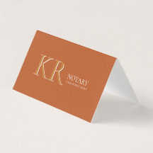Notary Public Signing Agent Monogram terracotta