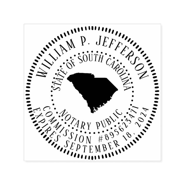 Notary Public South Carolina Self inking Stamp Zazzle