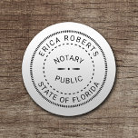 Notary Public Stamp Plain Minimalist Round Paper Coaster<br><div class="desc">Notary Public Stamp Plain Minimalist Paper Coaster.</div>