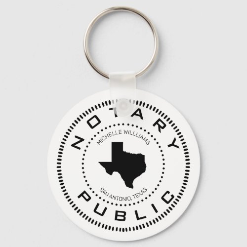 Notary Public Texas Keychain