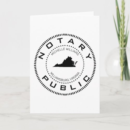 Notary Public Virginia Card