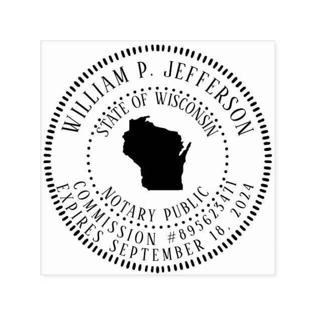 Notary Public Wisconsin Self inking Stamp Zazzle