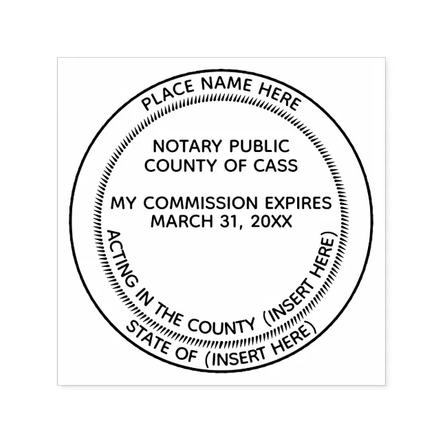 Notary Seal commission expiry state and county Selfinking Stamp Zazzle
