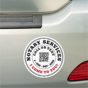 Notary Services Seal Stamp Car Magnet