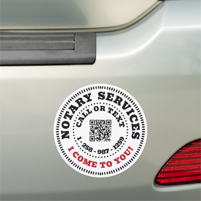 Notary Services Seal Stamp Car Magnet (In Situ)
