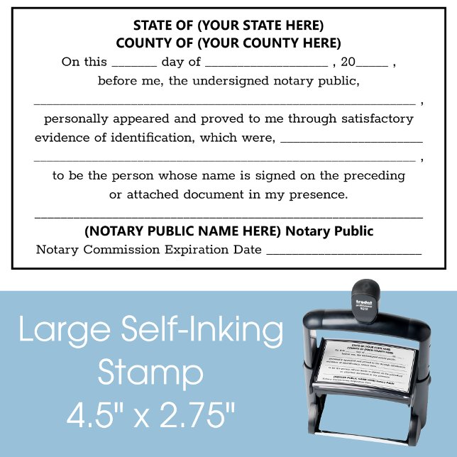Notary Signature Witnessing Acknowledgment Legal Self-inking Stamp (Creator Uploaded)