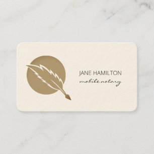 Notary Signing Agent Elegant Business Card