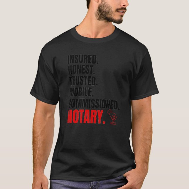 Notary Signing Agent Notary Public Notarize Notari T-Shirt (Front)