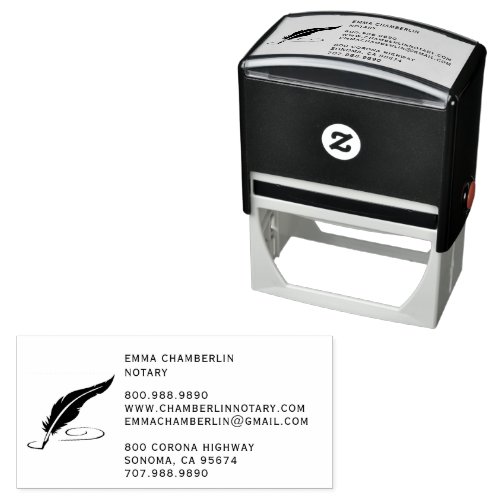 Notary Vintage Quill Pen And Ink  Self_inking Stamp