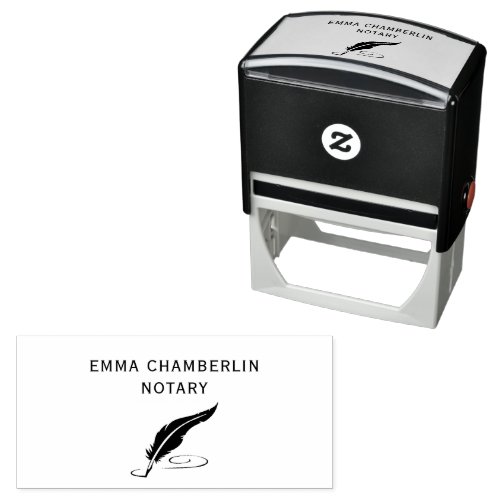 Notary Vintage Quill Pen And Ink Self_inking Stamp