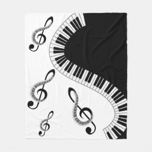 Notas musicales con Instrumento musical Fleece Blanket