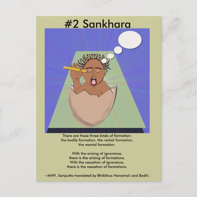 Note #2 Sankhara -  from Dependent Arising Postcard (Front)