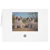 Note Card Ann Hayes Painting Two St Bernards (Back Horizontal)