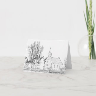 Note Card B&W  Rindal Church, Marshall County, MN