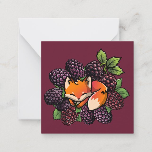 Note Card: Blackberry Fox Card (Front)