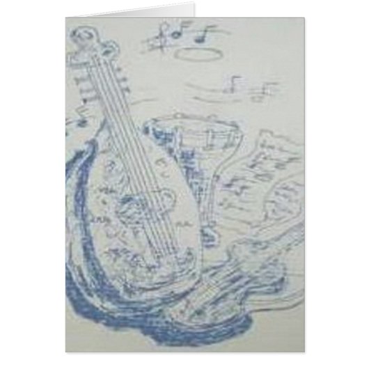 Note Card Blank Inside Greek Instruments (Front)